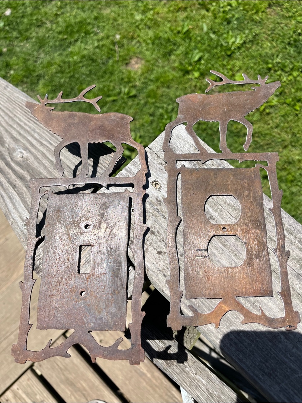 5 RUSTIC WALL PLATES DEER, ELK, BEAR